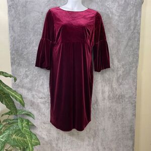 Sara Campbell Midi Dress Puff Sleeve Women’s Plus Size 16 Boho, Velour USA